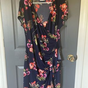 Navy floral dress